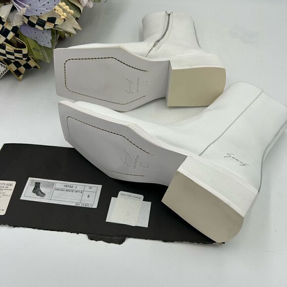 Men’s Sunni Sunni block heel leather boots size 6, made in Portugal - Picture 9 of 11